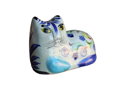 Ceramic Handpainted Cat, Made in Mexico