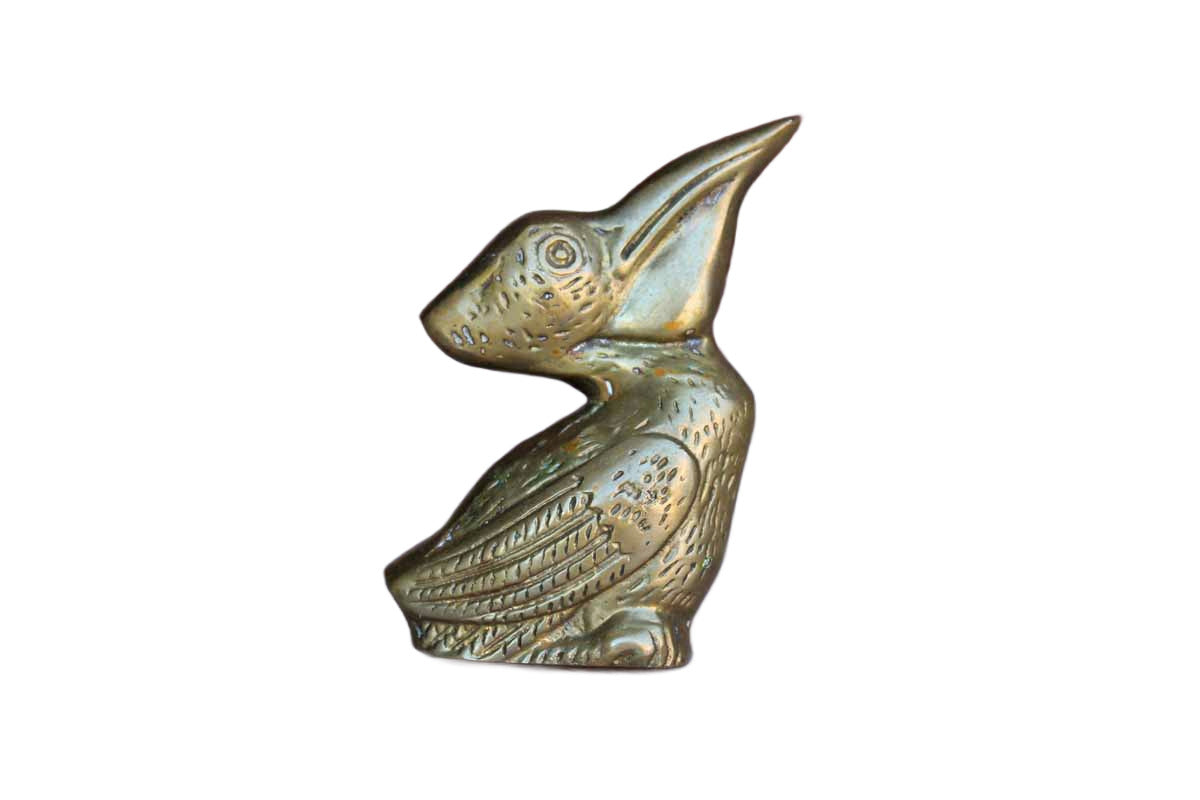Brass Pelican Figurine
