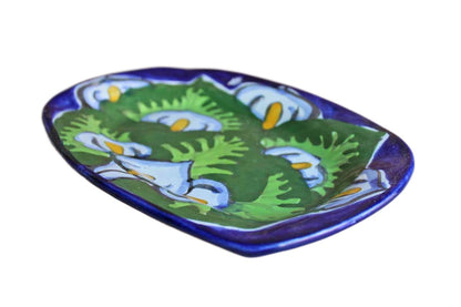 Mexican Talavera Pottery Calla Lily Dish