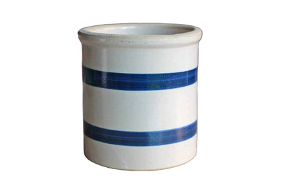 Robinson Ransbottom Pottery (Ohio, USA) Stoneware Crock Decorated with Cobalt Blue Stripes