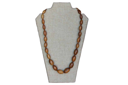 Hand Carved Wooden Bead Necklace