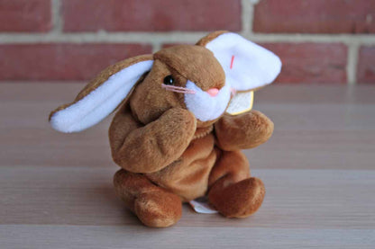 Ty Inc. (Illinois, USA) 1995 Ears the Brown and White Rabbit Beanie Baby