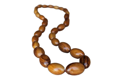 Hand Carved Wooden Bead Necklace