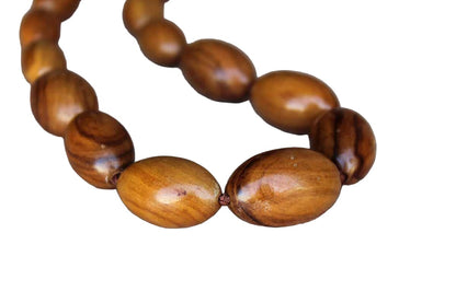 Hand Carved Wooden Bead Necklace