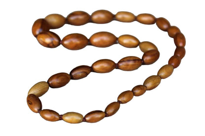 Hand Carved Wooden Bead Necklace