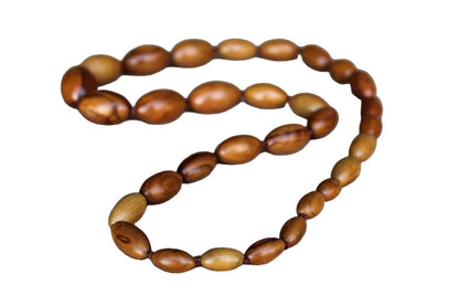 Hand Carved Wooden Bead Necklace