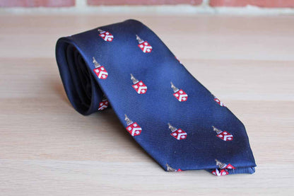 Harstan Ties (Maryland, USA) Michael Bruce Silk Blend Necktie Decorated with Oryx and Coat of Arms
