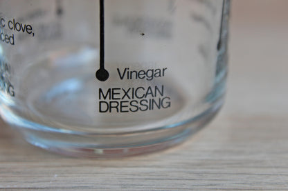 Italglass Corp. (New York, USA) Glass Salad Dressing Shaker with Printed Recipes on Side
