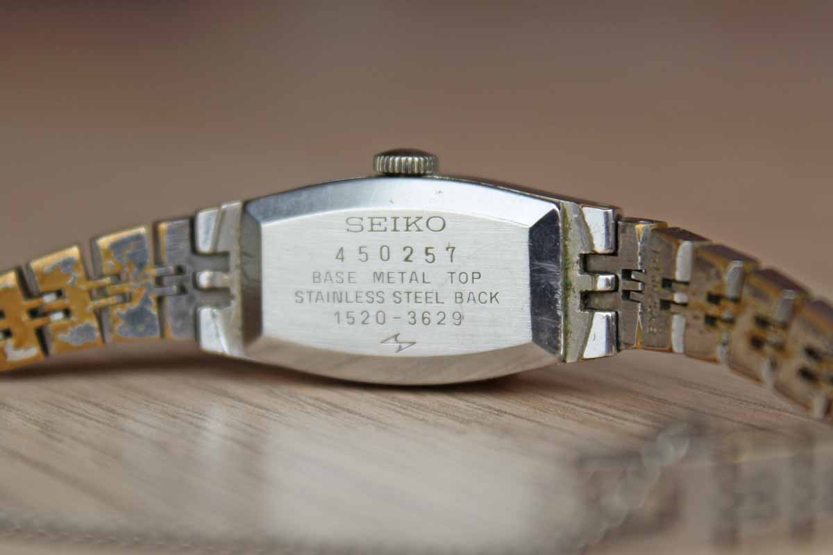 Seiko (Japan) Silver Tone Mechanical Wind-Up Watch with Blue Face