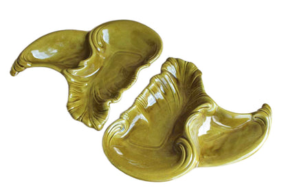 California Pottery Olive Green Matching Serving Dishes
