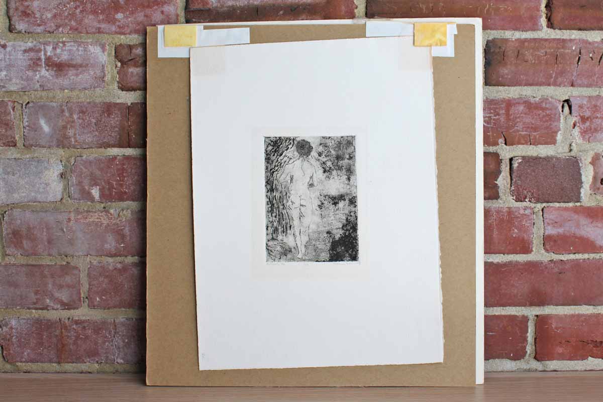 Limited Edition Hand-Pulled Lithograph Titled "Botticelli Me" by Robin A. Evan