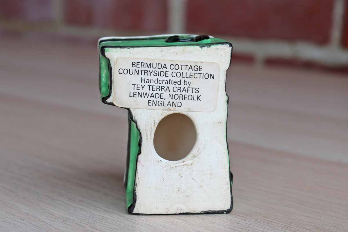 Tey Terra Crafts (Norfolk, England) Handmade Ceramic Bermuda Cottage Figurine