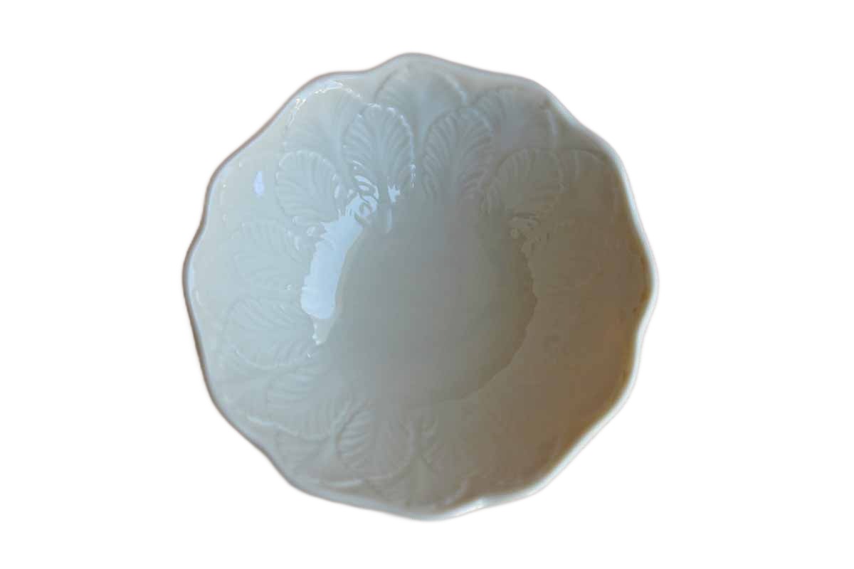 Lenox (USA) Porcelain Bowl with Embossed Leaf Designs