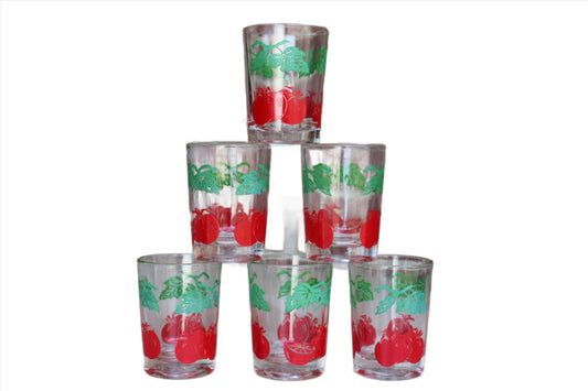Federal Glass Company (Ohio, USA) Tomato Juice Glasses, Set of 6