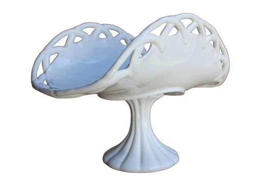 Colony Glass (Connecticut, USA) Large Milk Glass Banana Stand