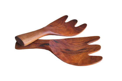 Teak Wood Salad Tongs, A Pair