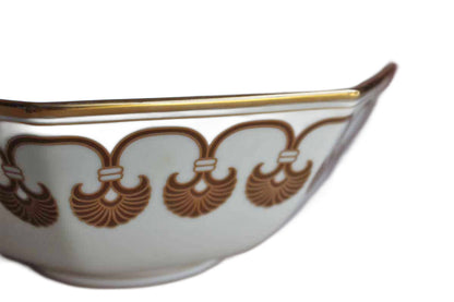 Fitz & Floyd (USA) Alexandria Pattern Shells and Gold Trim Octagonal Vegetable Serving Bowl