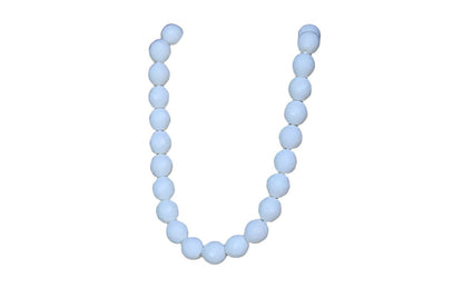 Faceted White Milk Glass Bead Choker Necklace