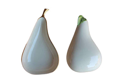Lenox (USA) Ivory, Green and Gold Pear-Shaped Porcelain Keepsake Box