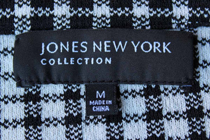 Jones New York Black and White Checkered Woman's Jacket, Size Medium