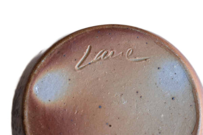 Pottery Cup with Shimmering Goldish-Pink Luminescent Glaze