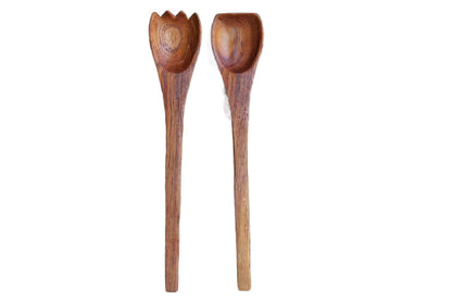 Teak Wood Salad Fork and Spoon Set