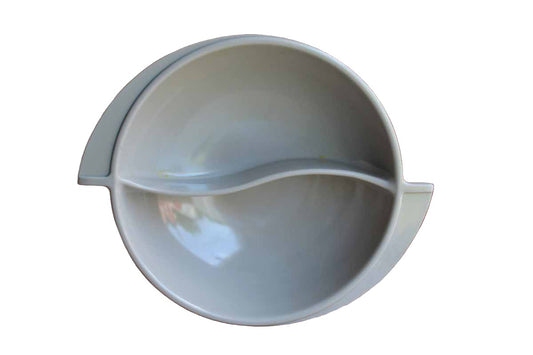 Boonton (New Jersey, USA) Gray Melamine Divided Serving Bowl