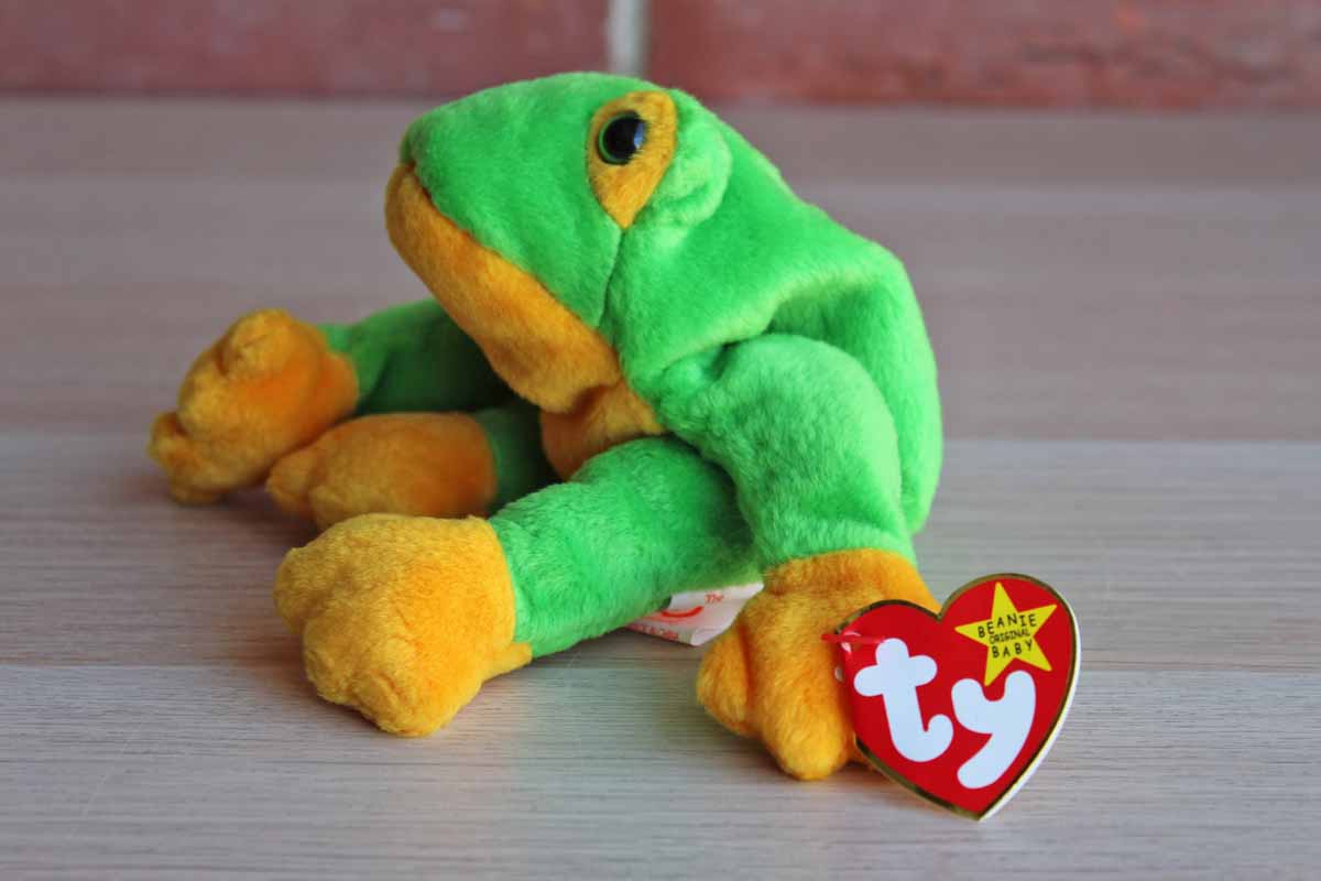 Ty Inc. (Illinois, USA) 1997 Smoochy the Green and Yellow Frog Beanie Baby