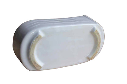 Ungemach Pottery Company (Ohio, USA) White Rectangular Planter with Waves Design