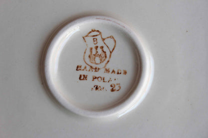 Boleslawiec Pottery (Poland) Octagonal Serving Dish with Dots and Scrolls