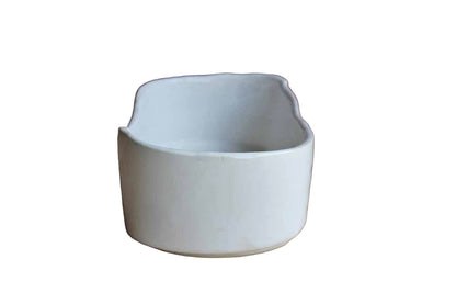 Ungemach Pottery Company (Ohio, USA) White Rectangular Planter with Waves Design