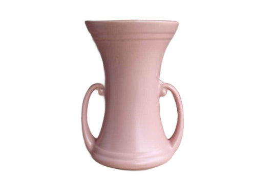 Abingdon Art Pottery (Virginia, USA) Handled Vase with Matte Pink Glaze