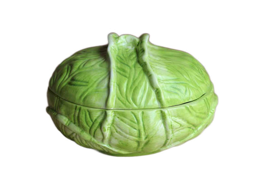 American Atelier at Home Covered Earthenware Green Lettuce Dish