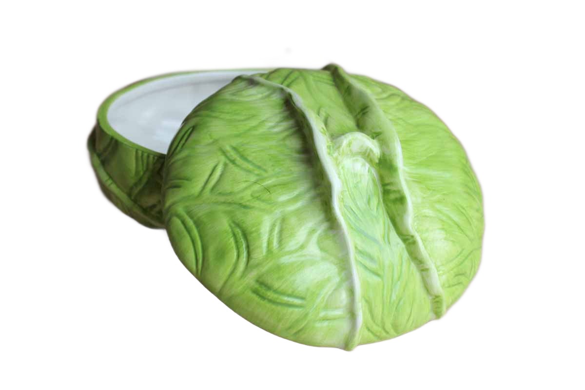 American Atelier at Home Covered Earthenware Green Lettuce Dish