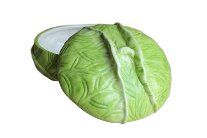 American Atelier at Home Covered Earthenware Green Lettuce Dish