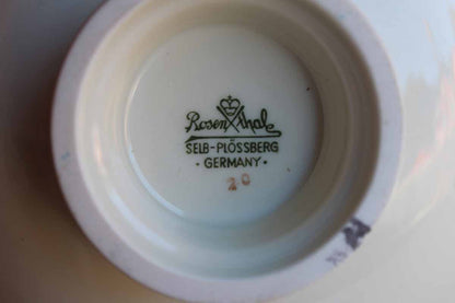 Rosenthal (Germany) Round Pedestal Dish with Gold Speckled Rim