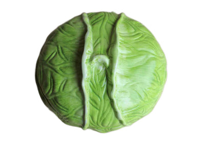 American Atelier at Home Covered Earthenware Green Lettuce Dish