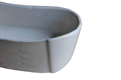 Ungemach Pottery Company (Ohio, USA) White Rectangular Planter with Waves Design
