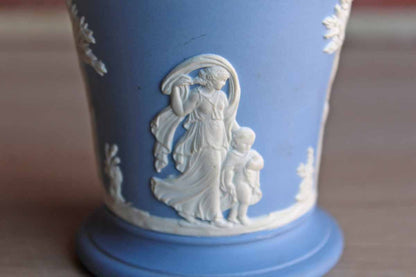 Wedgwood (England) Pale Blue Jasperware Vase with the Sacrifice to Ceres Decoration