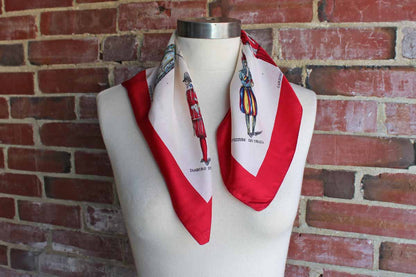 Silk Neck Scarf Decorated with Catholic Religious Figures