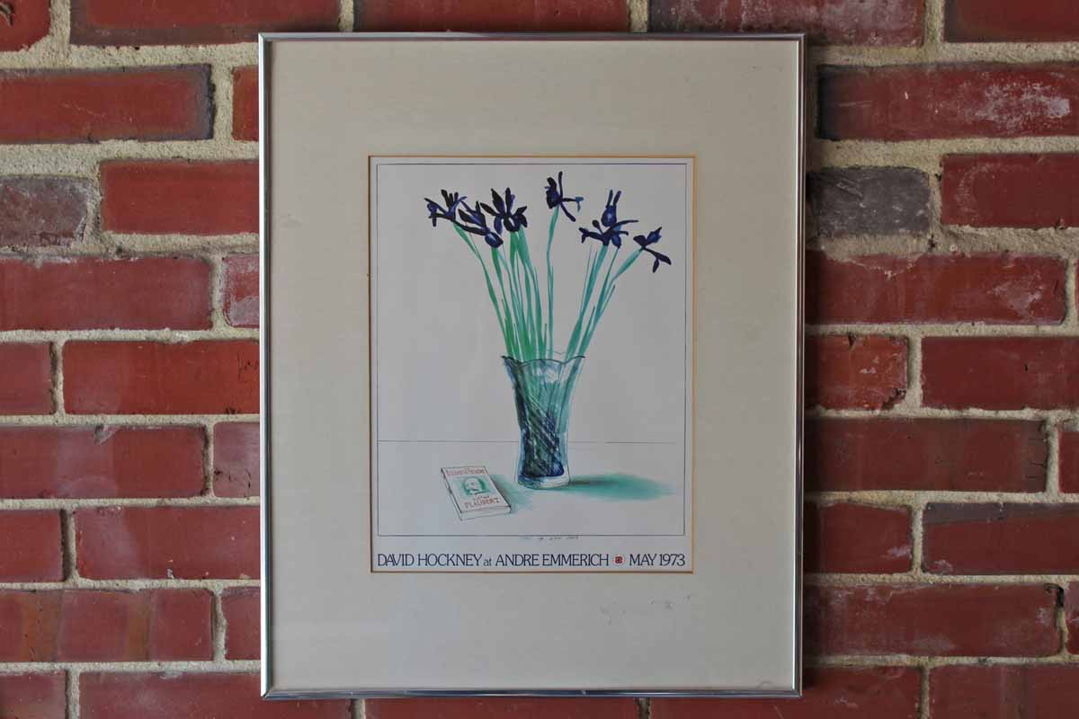 Offset Lithograph Poster by David Hockney Titled "Still Life with Book"