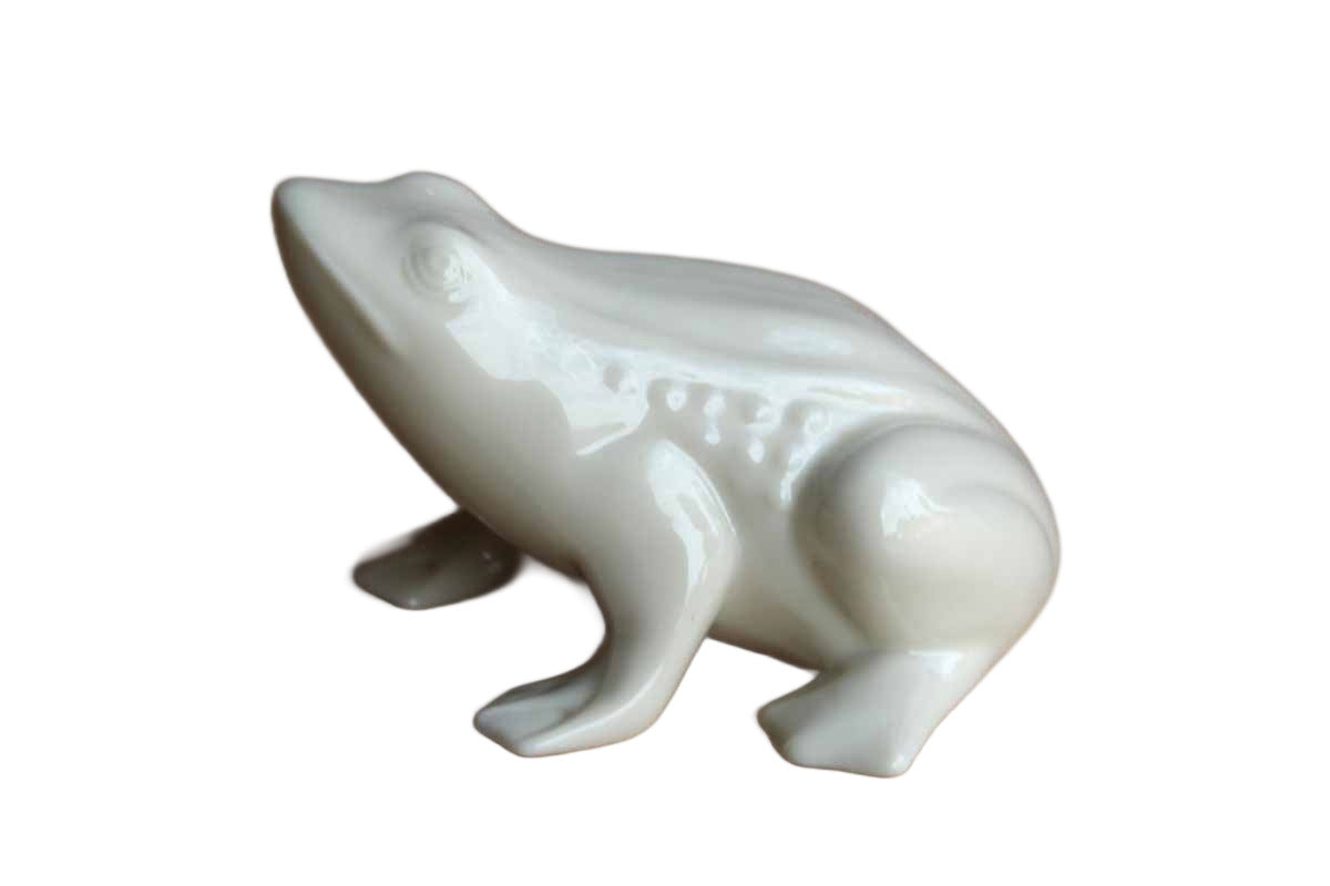 Porcelain Frog Figurine