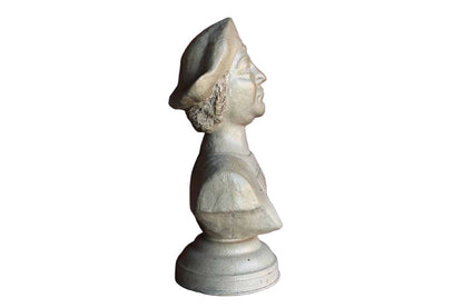Cement Pedestal Bust of a Renaissance Man