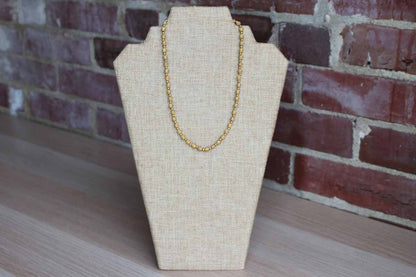 Napier (USA) Textured and Brushed Gold Tone Beaded Necklace