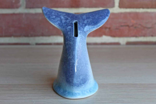 Ceramic Whale Tail Coin Bank