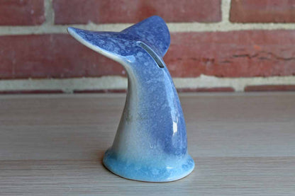 Ceramic Whale Tail Coin Bank