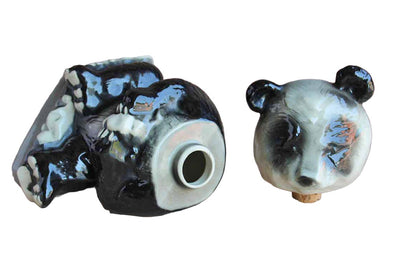 Ezra Brooks 1972 Ceramic Panda Bear Decanter (Empty)
