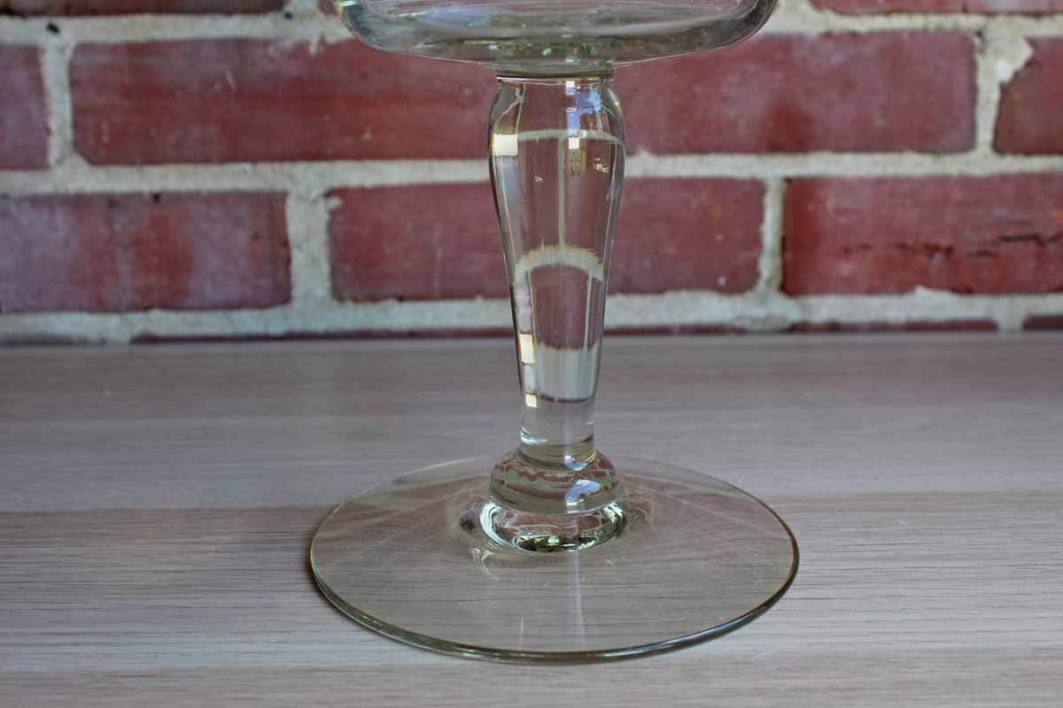 Clear Glass Bowl on Tall Pedestal Base