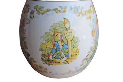 Teleflora FW & Co. 1996 (China) Beatrix Potter Ceramic Jar with Peter Rabbit Lid