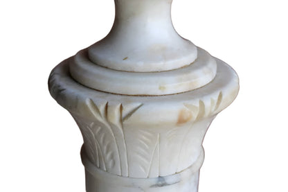 Old Solid Alabaster Lamp